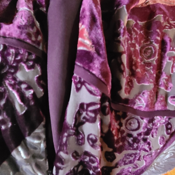 J.Jill vintage style velvet patchwork maxi dress sz 10 - Picture 5 of 8